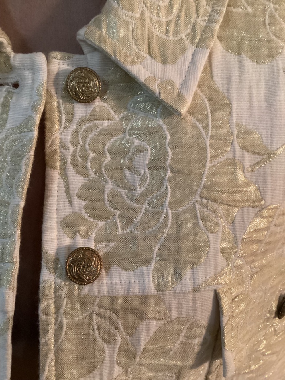 Laura Ashley gold metallic floral jacket - Picture 5 of 9